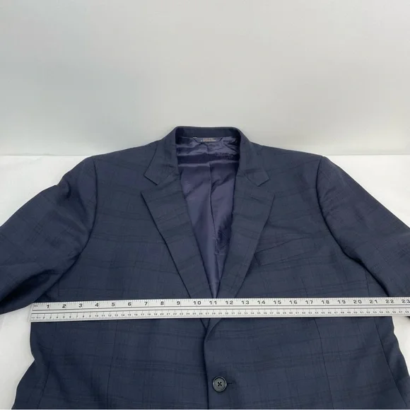 Brooks Brothers 1818 Fitzgerald Saxxon Sport Coat Men’s 45R Blue Plaid Wool
